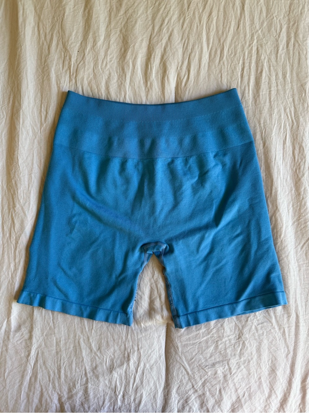 Amazon Seamless High-Waist Teal Bike Shorts